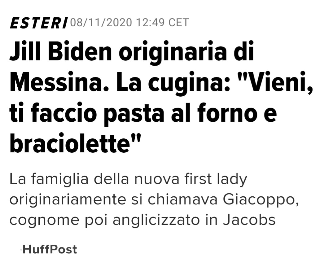 AlbertoSamona's tweet photo. La notizia che mancava
#pastaalforno #pastacolforno #braciolette #messina #biden2020 #biden #usa #pitoni #Sicilia #jillbiden https://t.co/L9oTUrmHUh
