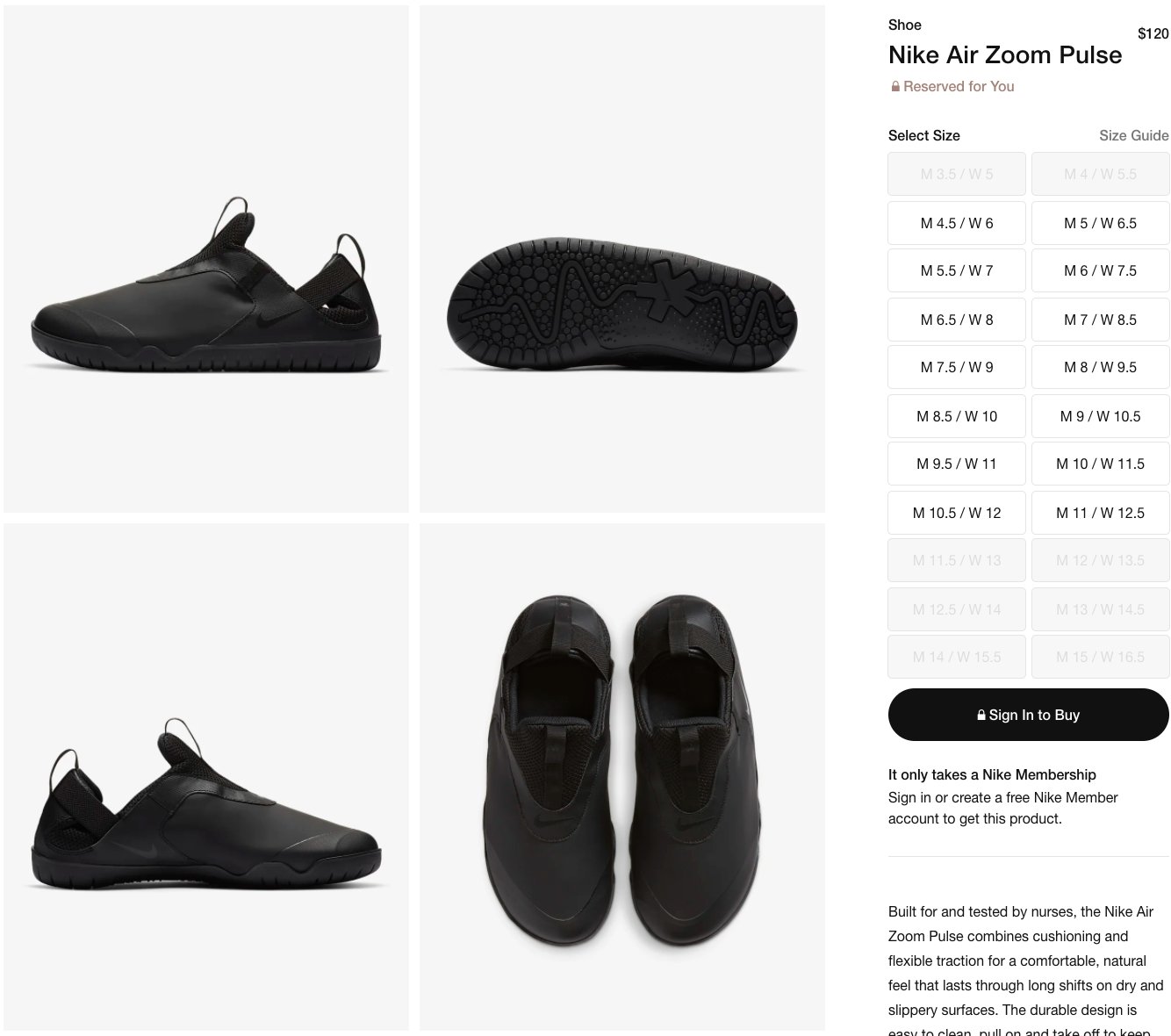 air zoom pulse triple black