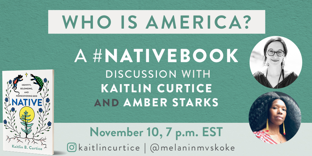 BrazosPress's tweet image. Join @KaitlinCurtice and Amber Starks this evening for a #NativeBook discussion about WHO IS AMERICA --&amp;gt; instagram.com/kaitlincurtice/