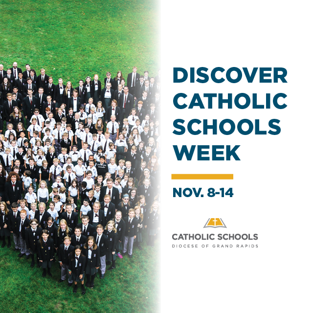 dogrschools's tweet photo. Across our alliance of 31 Catholic schools in the Diocese of Grand Rapids, our mission is rooted in Jesus Christ, who calls us to value and love all people. https://t.co/mYhDVrUpvP #CSW21 #LoveMyCatholicSchool #DOGRCathEd https://t.co/QpsaKdgscD