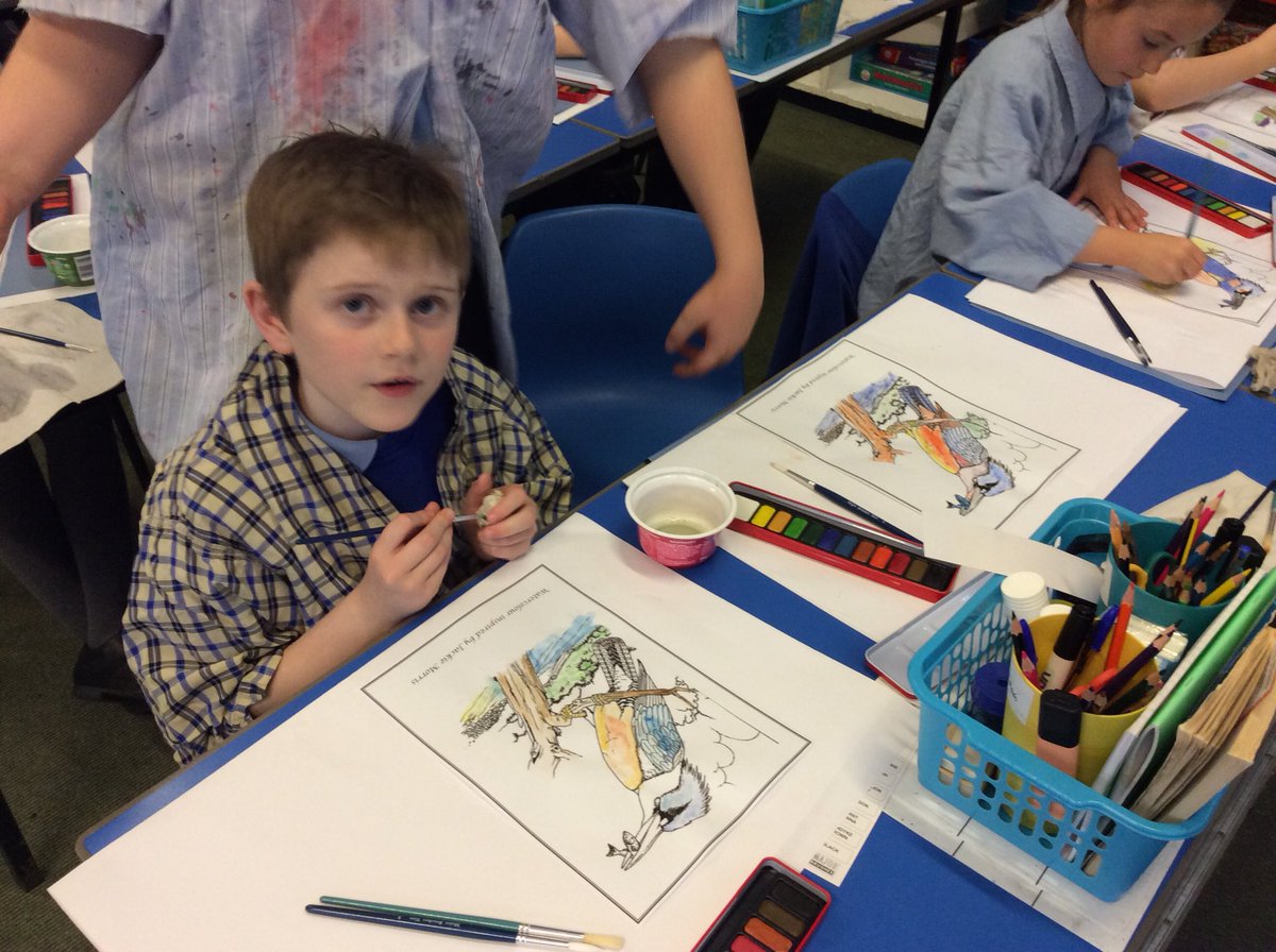stbedesrcp's tweet photo. Some of the finished watercolours from Year 4 today. https://t.co/sWCvIsp23L