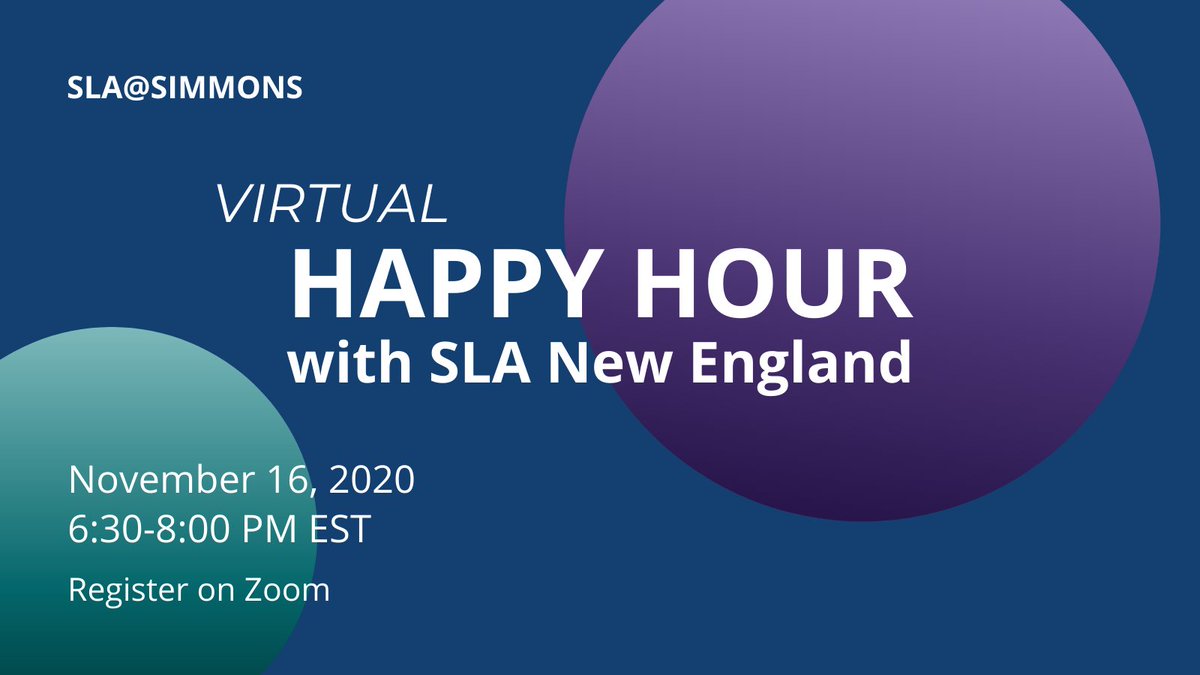 SLASimmons's tweet photo. Join us for a social event with the SLA NE Chapter on Monday, November 16th, 6:30-8:00 PM EST ➡️ https://t.co/QPBmmjg9Kh https://t.co/C34ASIGZNM