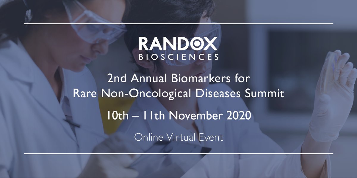 randoxbio's tweet photo. Join our pharma team for our virtual Biomarkers for Rare Non-Oncological Diseases Summit on the 10th - 11th November. 

Follow the link below to sign up to view our virtual booth and speak with our experienced sales representatives.

https://t.co/9kUdkBJ10O https://t.co/chzpTjAR8M