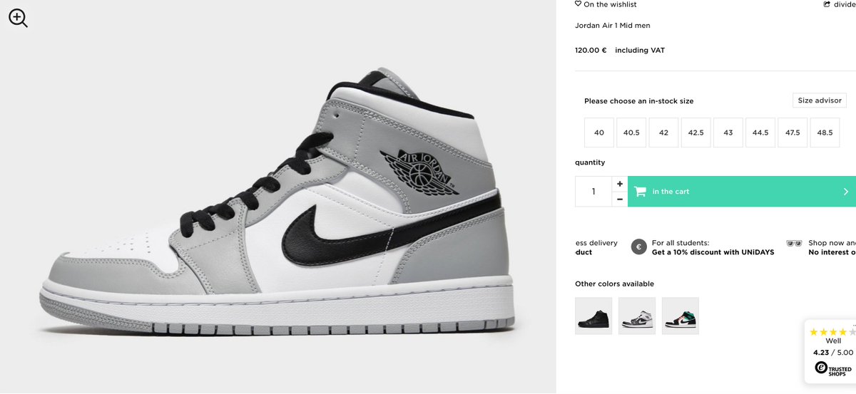 jordan 1 mid light smoke grey restock