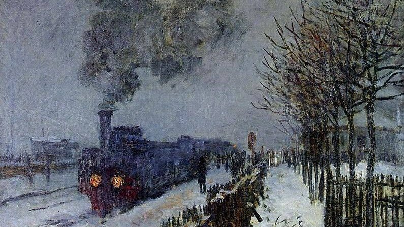 Claude Monet Train in The Snow #landscape #painting #art
