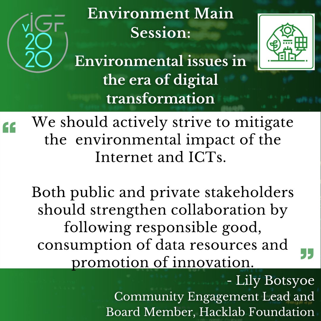 igf_environment's tweet photo. #IGF2020 Main Session on #Environment issues in the era of digital transformation 

https://t.co/Wjc7spMPeB

#sustainability https://t.co/FSOPpl4M9c