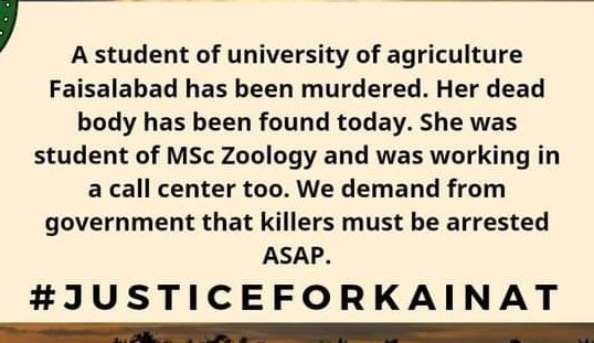 SaniaWaheed9's tweet photo. For how long we will be writing hashtags #JusticeFor_____ . When will this oppression and brutality stop? Government must pass laws of fast and furious punishments for the culprits to avoid such incidents. 
#JusticeForKainat https://t.co/wtpkJHGtnS