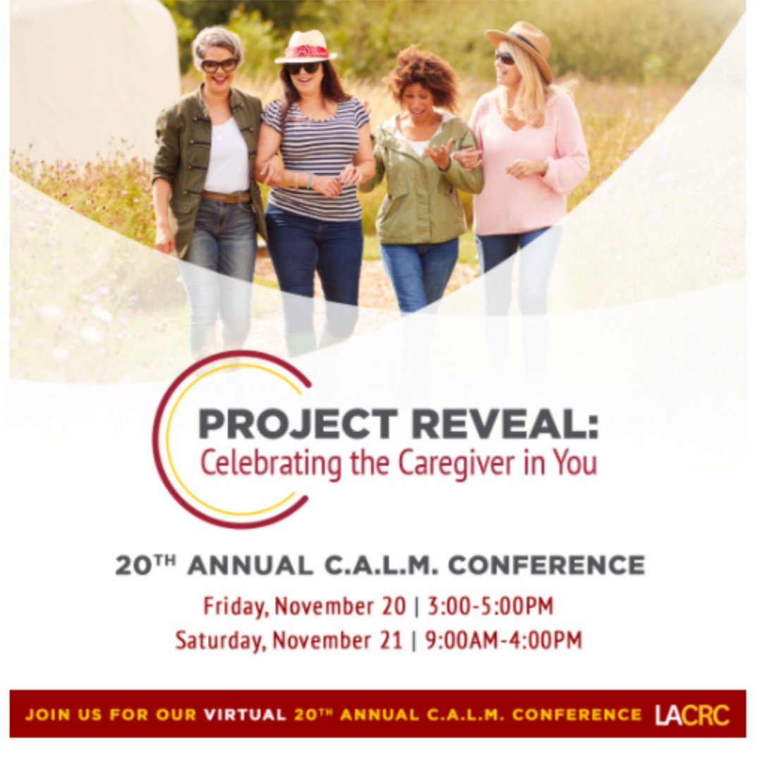 USCFCSC's tweet photo. Join us for our 20th Anniversary C.A.L.M. ("Caregivers Are Learning More") Conference! This year we're going virtual so we can all stay safe and healthy while connecting with each other. Click the following link to register 👉https://t.co/pyYsLUHtq6 #CaregiversFightOn https://t.co/ZgARnTvIpY