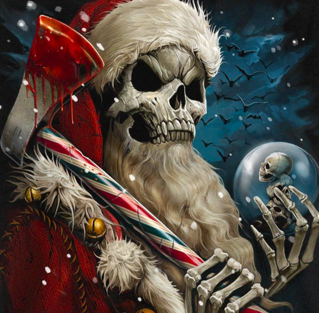 SpiralDirect's tweet photo. Taking over the reins from jolly Saint Nick (who was ‘tied up’ for the evening)💀
Artwork from our CANDY CANE SANTA collection🤘🎄
#SpiralDirect #CandyCaneSanta https://t.co/mu19Z3oqpB