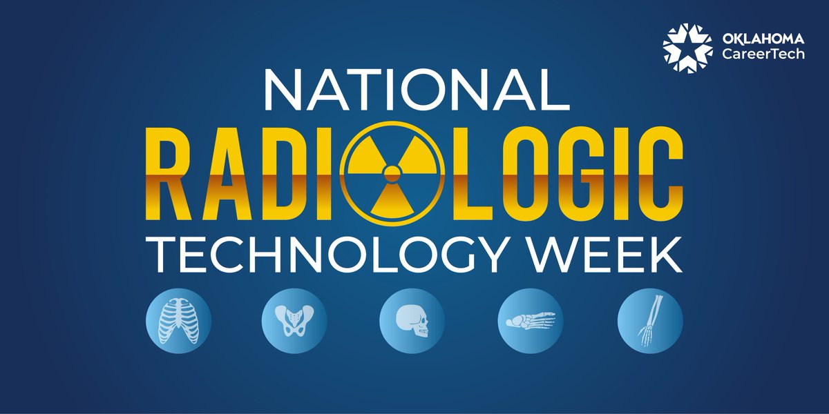 okcareertech's tweet photo. #DYK the x-ray was invented in 1895 by Wilhelm Conrad Roentgen? In honor of this invention, we celebrate National Radiologic Technology Week. 

#OKCareerTech is proud to train these healthcare professionals. Thank you for helping us see how important your work is. https://t.co/eBSuC50vI1