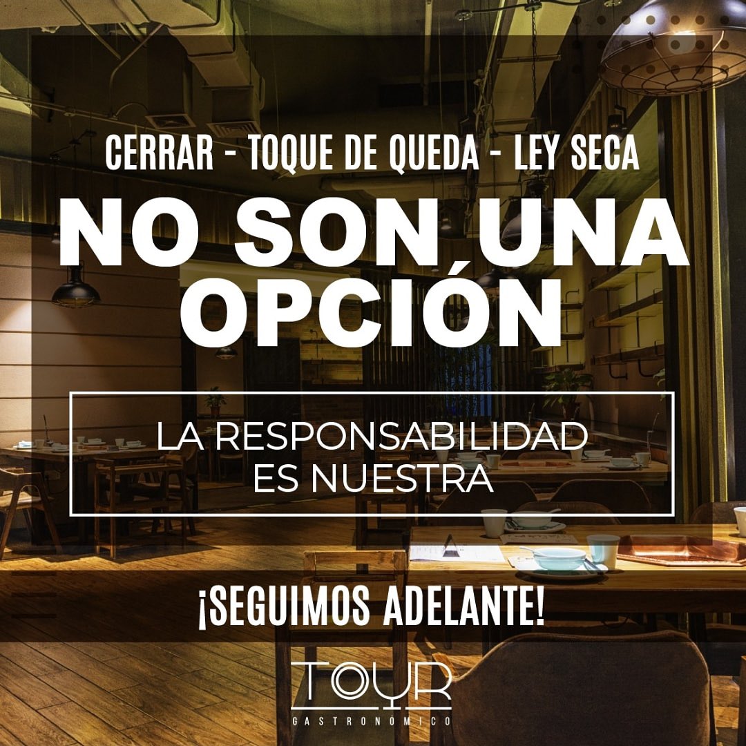 ¡EL COMPROMISO ES DE TODOS!
Los restaurantes Afiliados al Tour Gastronómico cumplimos con los protocolos de bioseguridad, queremos que cuando nos visites te sientas seguro y tranquilo. 
Necesitamos el compromiso de todos 
CERRAR NO ES UNA OPCIÓN.
⚠️ ¡Cuídate, cuídame, CUIDÉMONOS!