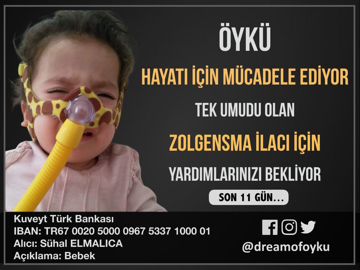 baskomsernevzat's tweet photo. Zaman daralıyor. Öykü’ye destek olalım, bu tatlı kızımızı kurtaralım... https://t.co/JgqbJTu95G