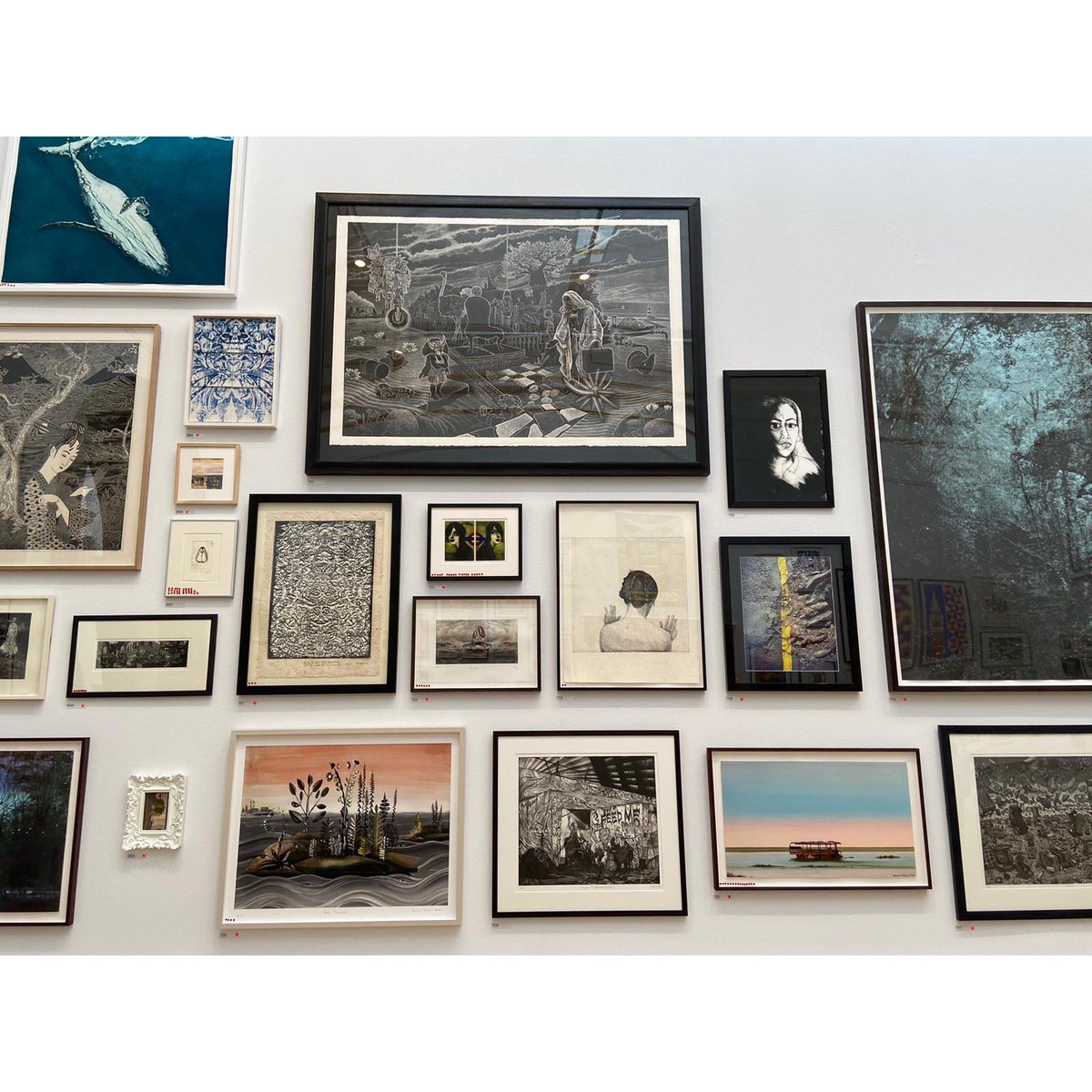 AdeAdesinaink's tweet photo. My collaborative print with Florence Poirier Nkpa showing at this year’s Summer (Winter) Exhibition at the @royalacademyarts . #print #lino #linocut #printmaking  #adeadesina #florencepoiriernkpa #sunrise #alaube #collaboration #landscape #ra #royalacademysummerexhibition https://t.co/k9dMORyA8T
