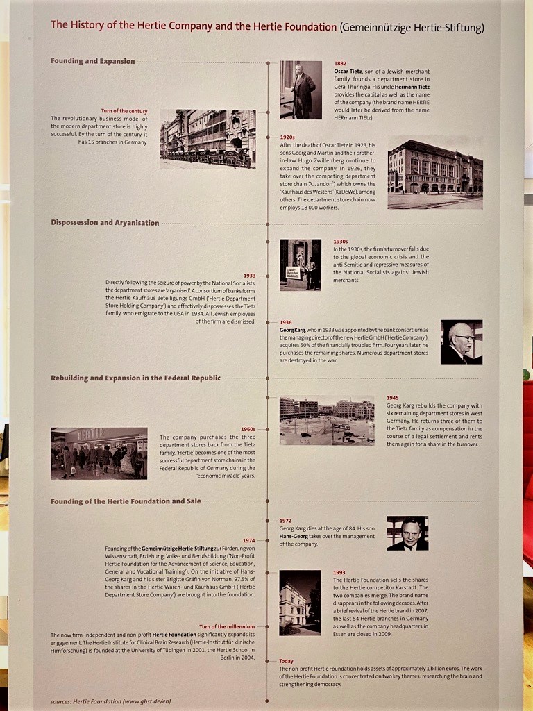 This summer, we installed a timeline on campus to ensure the Tietz family name and our own history is better known within our community. All of us must work together to stand up against the troubling rise of anti-Semitism here in Germany and around the world.  #NeverAgain 4/4