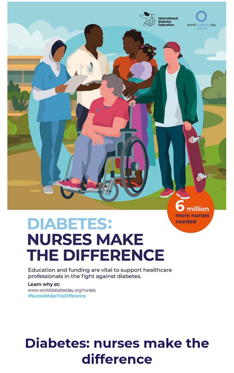 webbnursingdiva's tweet photo. Nov. 14th is World Diabetes Day! WDD is the world’s largest diabetes awareness campaign reaching a global audience of over 1 billion people in more than 160 countries. This years theme is: https://t.co/IPntzC5s5g