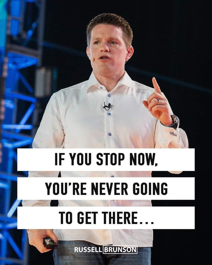 CoachKharz's tweet photo. It’s physically impossible to get something if you stop…

You have to stop stopping and keep moving forward in order to get what you want!!! If you stop now, you’re never going to get there, and you’re going to stay exactly where you are now…

You must keep going. https://t.co/aSZukL6CA5