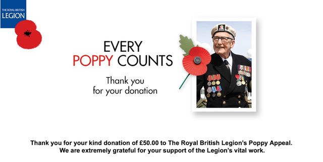 Like many charities, The Royal British Legion has had their fundraising impacted due to COVID-19.

Thats why this year, we decided to donate £50 directly to them.

We will remember them 

<a href="/PoppyLegion/">Royal British Legion</a> #PoppyAppeal #barnsleyisbrill