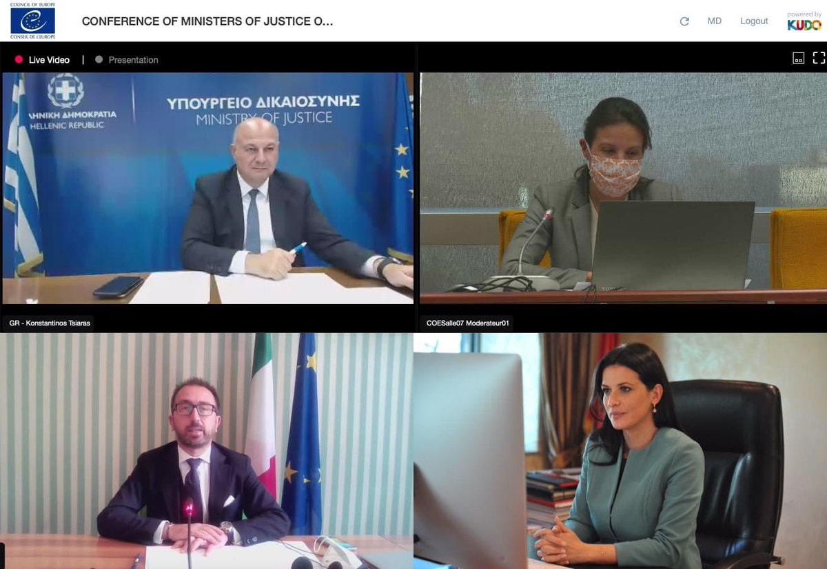 GjonajEtilda's tweet photo. 🇦🇱🇪🇺 Sot pata nderin të merrja pjesë në Konferencën “Pavarësia e Drejtësisë dhe Sundimi i Ligjit”, ku nën kujdesin e Kryesisë Greke të KE-së u mblodhën së bashku 47 Ministrat e Drejtësisë të shteteve anëtare të Këshillit të Europës

👉🏻 https://t.co/iXupVOEkdu https://t.co/y6uDI7oxUr