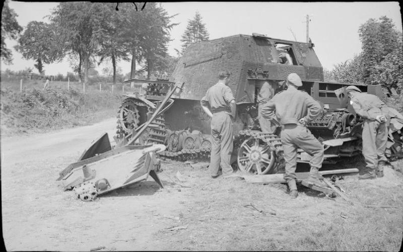 At least two of their Stupa were lost around here in combat, and even this move is odd as the Army Group B planned to yield the western bank entirely.As they withdrew, one was blown up by Roucamps on 8 Aug and another at Ondefontaine.**Seen here. /46