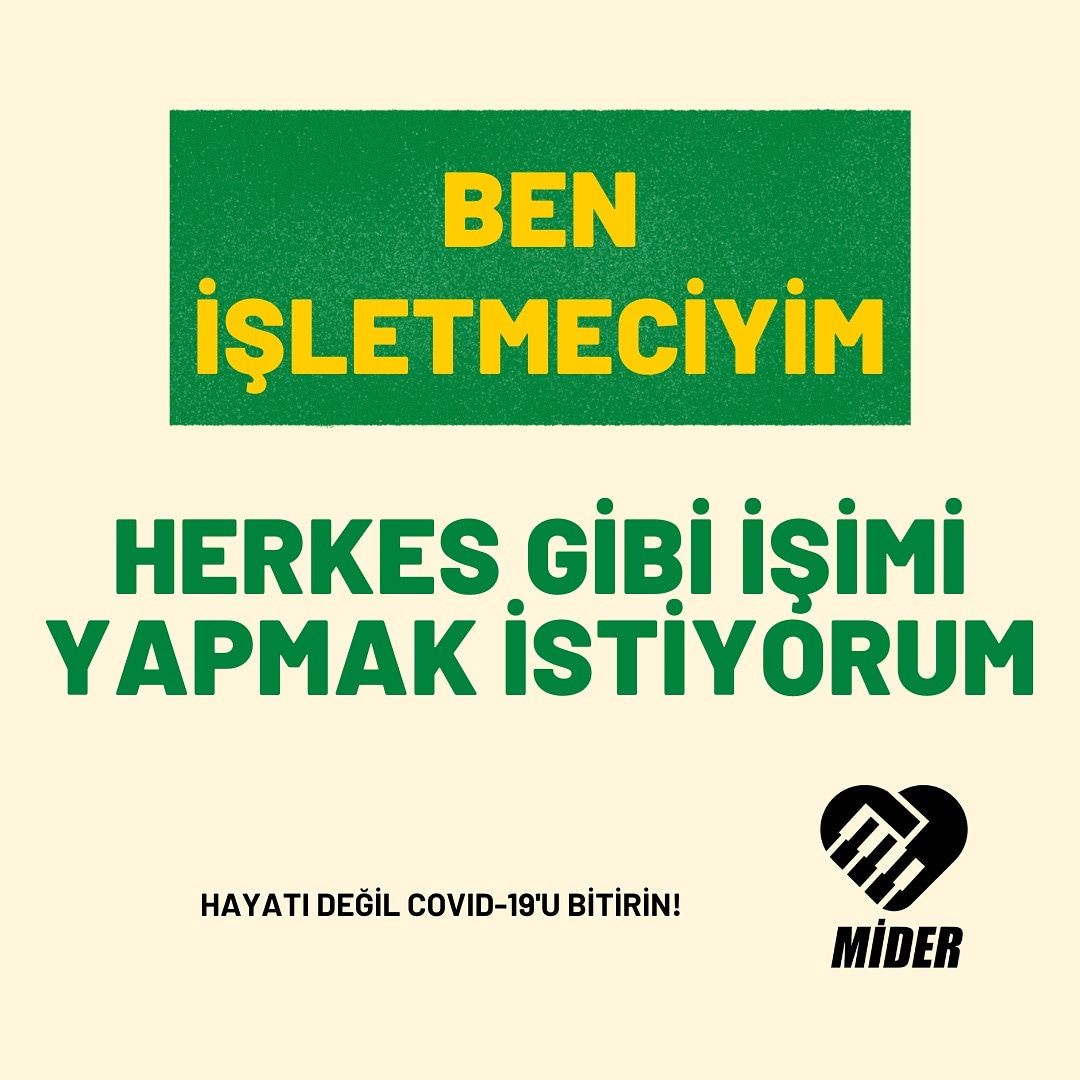 Destek verin!
Müzik hobi değildir. Bizler işimizi yapamıyoruz.
@izmir_muzisyenler_dernegi
@sanatcidestekplatformu
#sanatınsaatiolmaz
#müzikvesahneemekcileri
#hayatıdeğilcovidibitirin
#muzikinsanlaridernegi