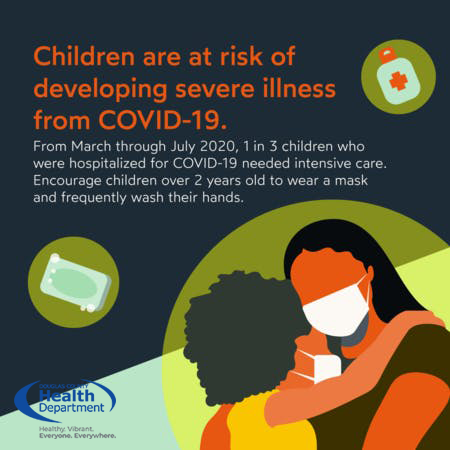 HealthDouglasCo's tweet photo. Children are at risk for developing severe illness from #COVID19. Wear a mask to help protect those little ones. #MaskUpOmaha #InThisTogether #DoItForTheKids
@NEDHHS @OmahaScanner @DouglasCountyNE @unmc @DCSheriffNE @DouglasCoClerk @OmahaLibrary https://t.co/H5kIQ02tqs