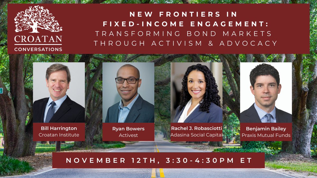 CleanPortfolio's tweet photo. An outspoken critic of credit rating companies, our Senior Fellow Bill Harrington will discuss advocacy opportunities to push for integration of #ESG credit exposures in credit rating methodologies at the next #CroatanConversation. Register today: https://t.co/hVhbTg2JgD https://t.co/tCFaweX0Xc