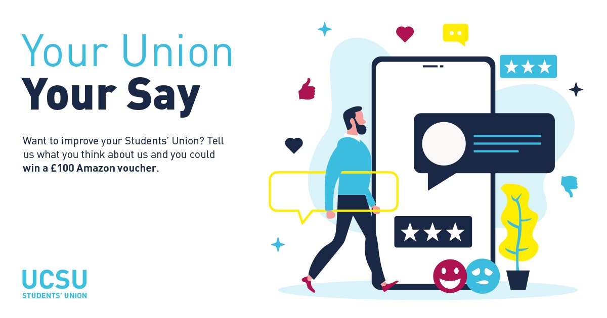 Today we ask YOU what you want out of UCSU. 

Take part for your chance to win £100 in amazon vouchers!

ow.ly/fnjy50Cfp9G