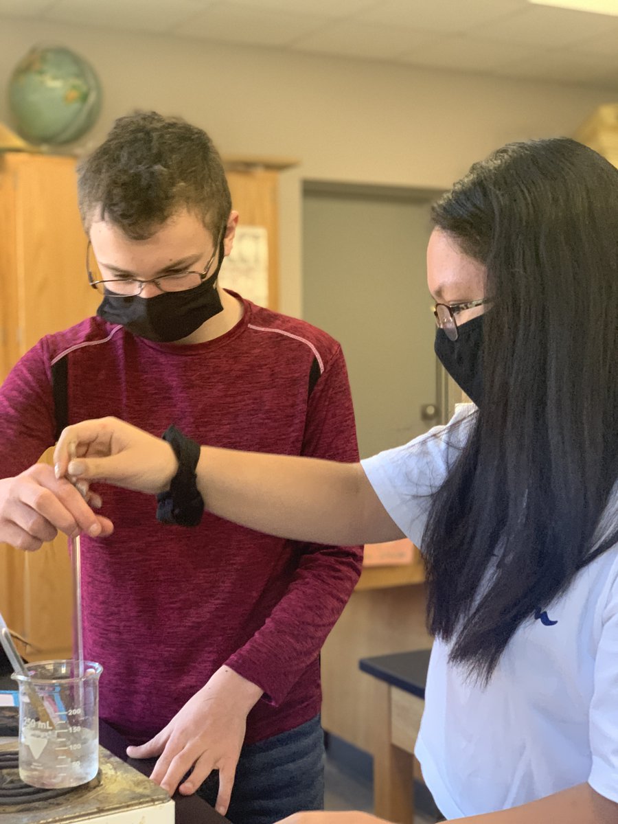 JamestownSchool's tweet photo. JHS 9th grade Earth Science students conducted a lab in Mrs. Barber's class. The students are studying meteorology &amp; "Why are there so many hurricanes this time of the year?" The lab tested their hypothesis of "How does adding heat energy to water affect its temperature?"#jpsny https://t.co/eioXIYEuZr