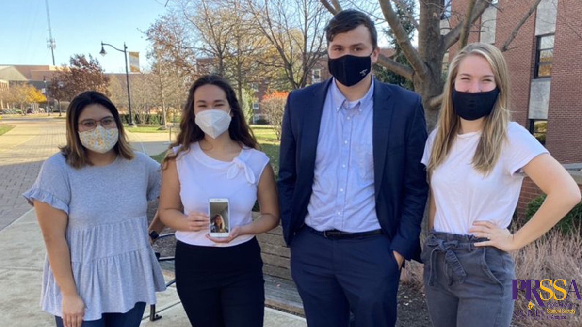 OlivetPRSSA's tweet photo. We had our final meeting as an E-Board this semester. Even with the challenges this semester, we are hoping to continue our growth in the PRSSA community and have the same passion and drive for success next semester! #OlivetPRSSA #COMMTogether #PRSSA https://t.co/lsec77u8fm