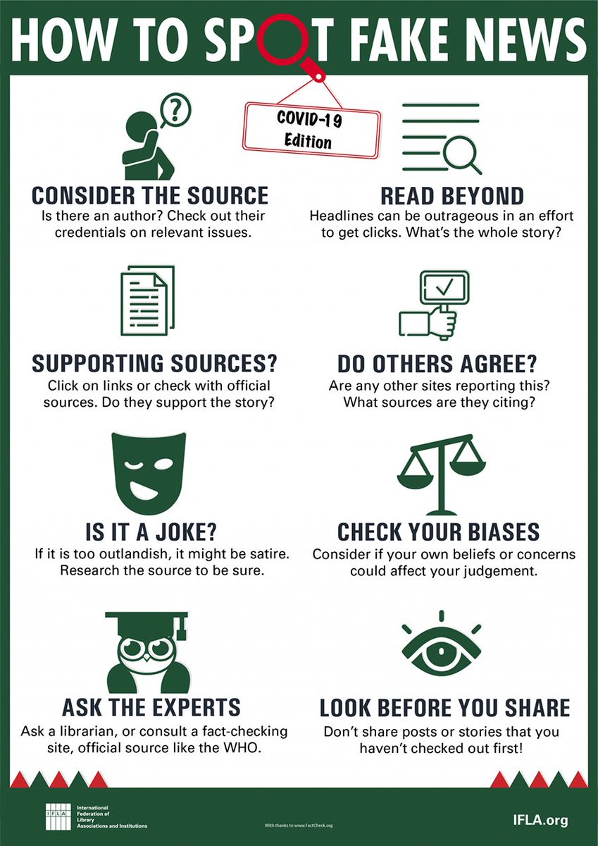 HaltonHillsPL's tweet photo. Fake or Not
How do we know what's actual news and what's fake? Here is a guide to help spot and stop the sharing of fake news. It's good to be in the know. #HHPL #HaltonHills https://t.co/Su1Y2QAdf7