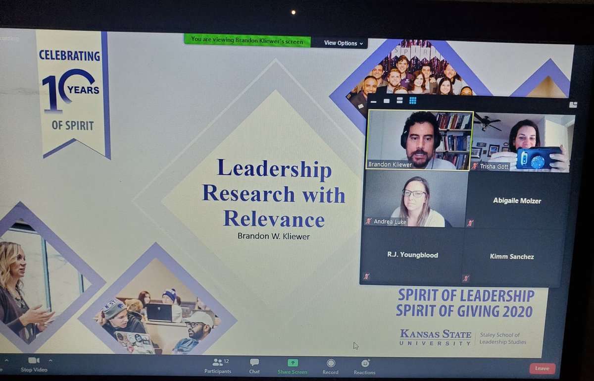 TrishaGott's tweet photo. A great week @KStateSSLS #LEADStudies fab info from @BrandonWKliewer on Leadership Research with Relevance https://t.co/kamAtFv92R