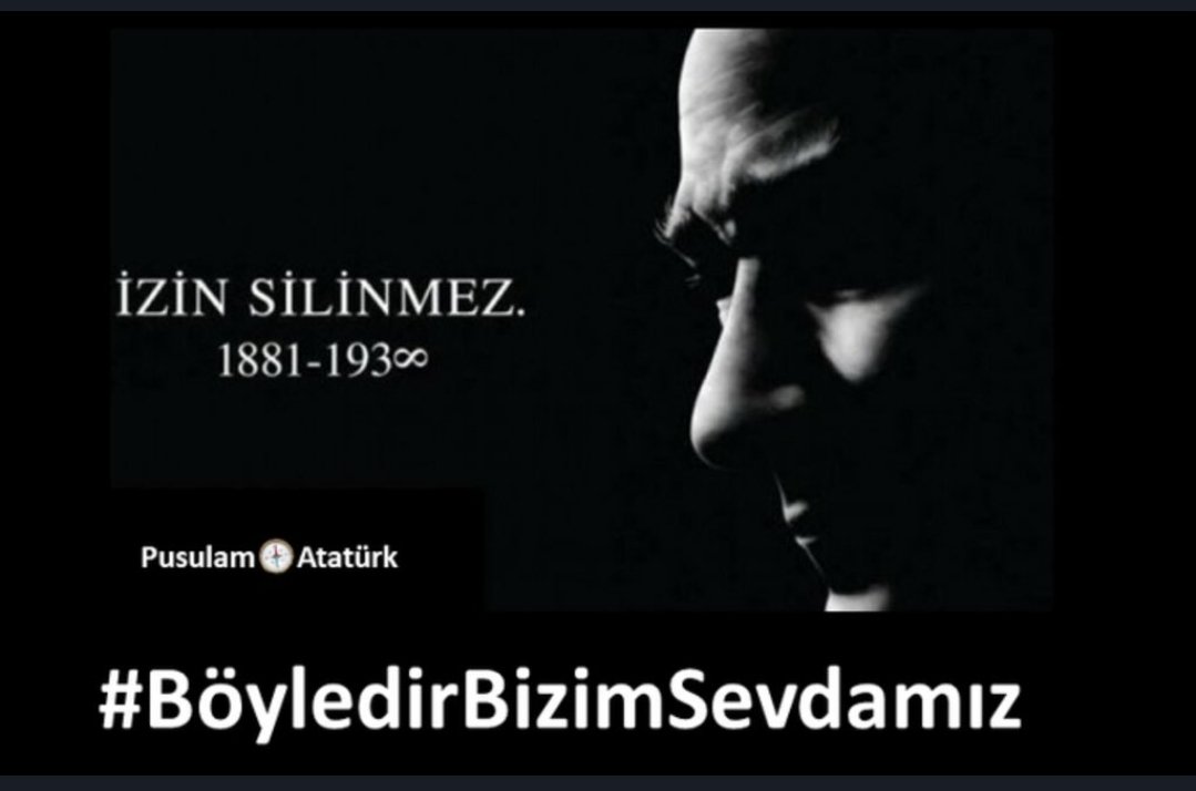 Bugün bir kadın olarak 
Başım dik yürüyorsam
Teşekkürler Atam.🙏🙏
#BöyledirBizimSevdamız