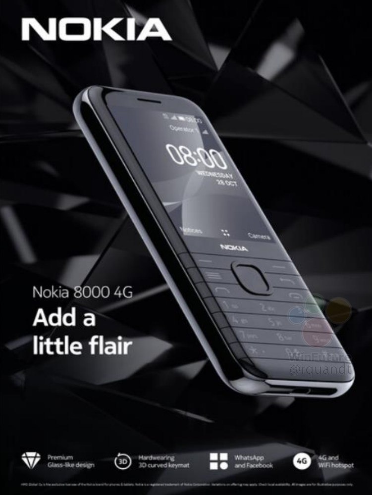 80SHASHANK08's tweet photo. NOKIA 8000 4G a feature phone 

#Nokia https://t.co/9C0PpEcU0t