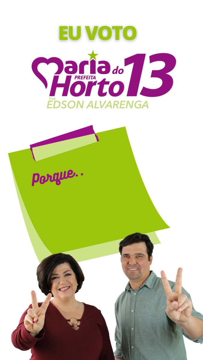 Oi, gente!

Hoje estamos com uma ação entre nossos apoiadores e apoiadoras.

Usa esta imagem nos teus stories e conta pra todo mundo porque tu vota Maria do Horto e Edson.

Não esquece de marcar a gente lá no Instagram. 😉