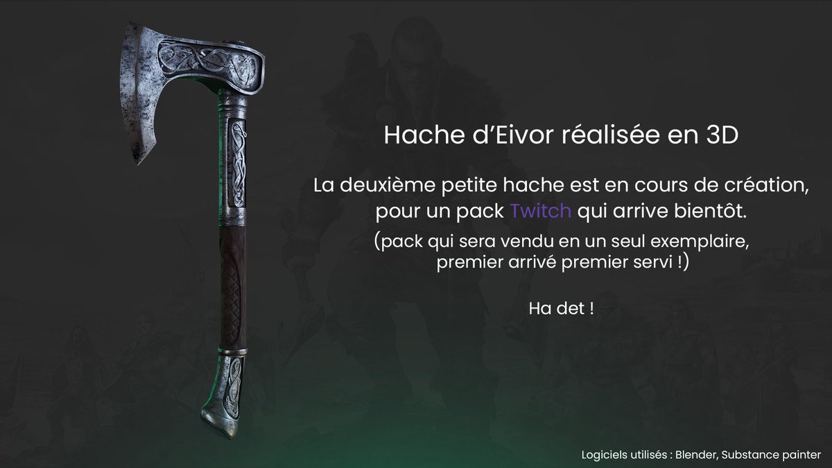 OpixDesign's tweet photo. Je suis de retour et avec de la 3d ! #AssassinsCreedValhalla #b3d https://t.co/TvUYyWewvc