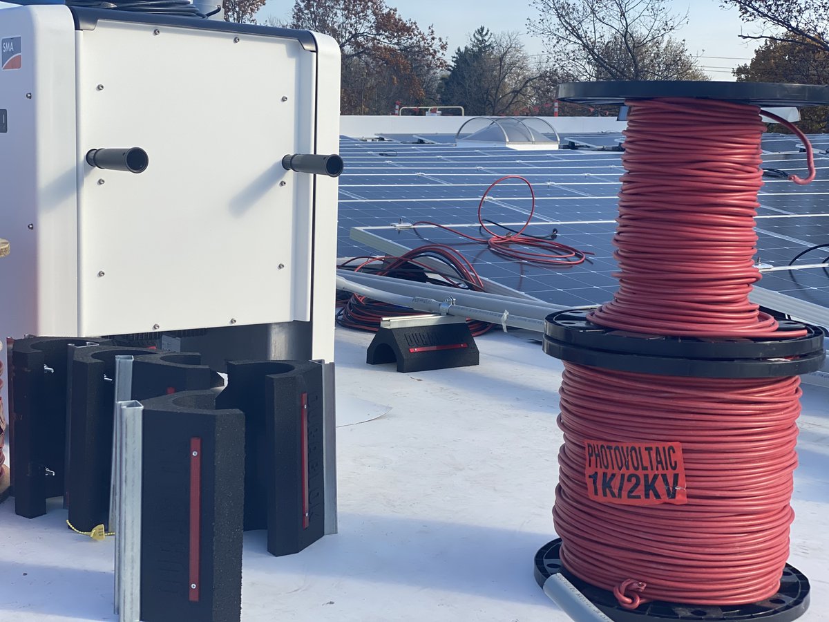 MontanteGroup's tweet photo. The Montante Solar team has been taking advantage of the sunshine and beautiful weather WNY has been experiencing as we continue working towards the completion of our project for Emedco! #solarhero #solar #solarenergy https://t.co/3IQjdnlPkZ