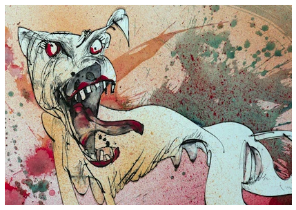 CollinsCustomIP's tweet photo. big fan #ralphsteadman's drawings
this one screams (howls?) to be #animated , first saw it on #ragingbitch beer by @FlyingDog https://t.co/yg5gREdBd9