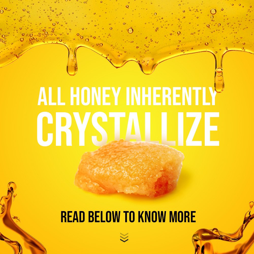 Fact: Honey contains natural sugars like Fructose and Glucose, and around 20% water. Because this is saturated, the glucose may separate from the water and form crystals. However, the honey is largely unchanged and remains just as tasty.
#HoneyTwigs #honeyonthego #immunityinatwig