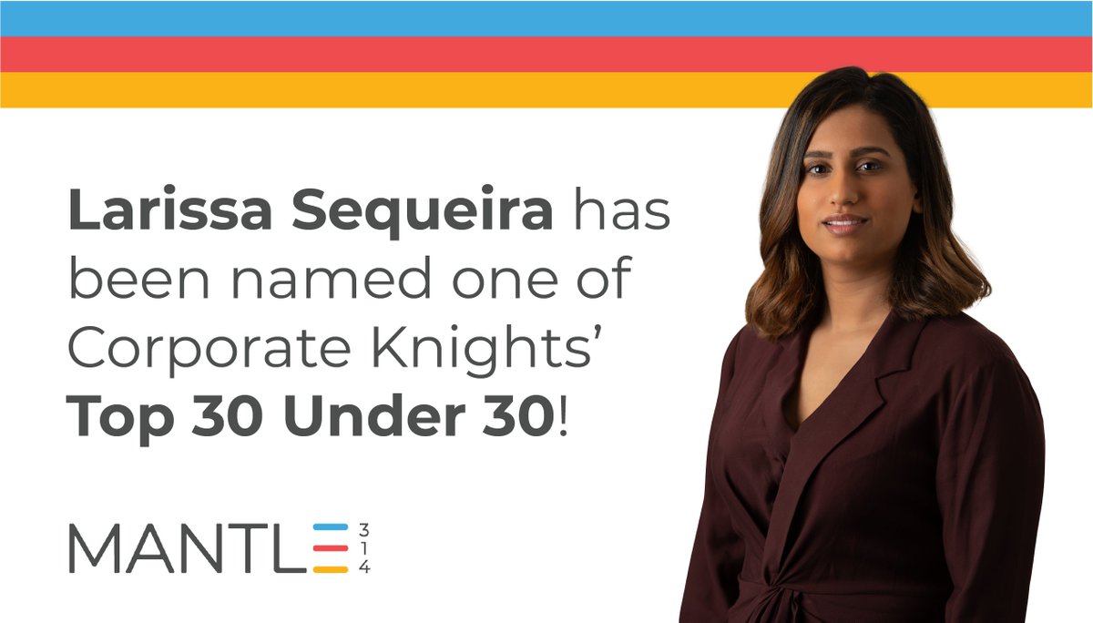 ManifestClimate's tweet photo. Huge congratulations to our very own Larissa Sequeira on being named one of @corporateknight Top 30 Under 30 #Sustainability Leaders in Canada! 🎉 #CK30under30 

https://t.co/WtoJl0vlcH https://t.co/gjEBYhGWwv