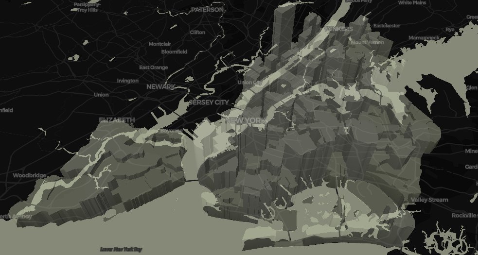 _skuethe's tweet photo. #30DayMapChallenge _day9monochrome_ nyc neighborhood tabulation areas, extruded depending on their population. Code: https://t.co/tFBgyb2pFT
#rspatial #RStats https://t.co/tRj0YSEga0