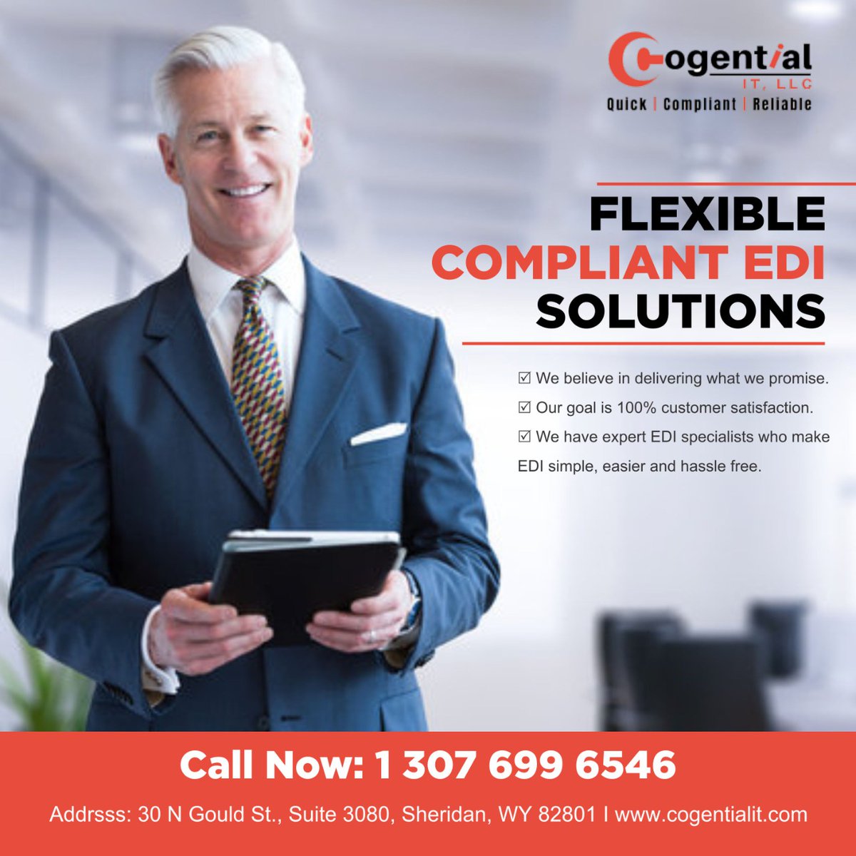 cogential's tweet image. 𝑸𝒖𝒊𝒄𝒌 𝑰𝒏𝒔𝒕𝒂𝒍𝒍𝒂𝒕𝒊𝒐𝒏 𝒘𝒊𝒕𝒉 𝒃𝒆𝒔𝒕 𝒄𝒖𝒔𝒕𝒐𝒎𝒆𝒓 𝒔𝒆𝒓𝒗𝒊𝒄𝒆 24/7.
𝐆𝐞𝐭 𝐌𝐨𝐫𝐞 𝐃𝐞𝐭𝐚𝐢𝐥𝐬:
☎️Contact Us: 1-307-699-6546
✔️Visit: cogentialit.com
Address: 30 N Gould St., Suite 3080, Sheridan, WY 82801
#EDIServiceSolution #EDISolution