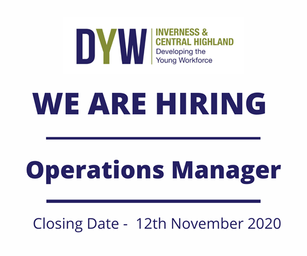 🗣📢💬 <a href="/DYWICH/">DYW Inverness & CH</a> are hiring!! 📢🗣💬
They're looking for a dynamic Operations Manager to join our team.  
Interested? Sounds like you? To find out more visit ➡ bit.ly/31MZdsP
📅 Closing date - 12th November 2020