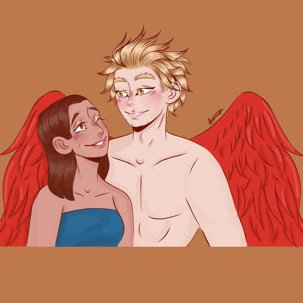 haikyuusidehoe's tweet photo. Hawks x Indian y/n ✨ #hawks #hawksfanart #mha #myheroacademia #anime #fanart #blackartist #explore #explorepage #interracial #hawksmha #digitalart #art https://t.co/2URIo5E90K
