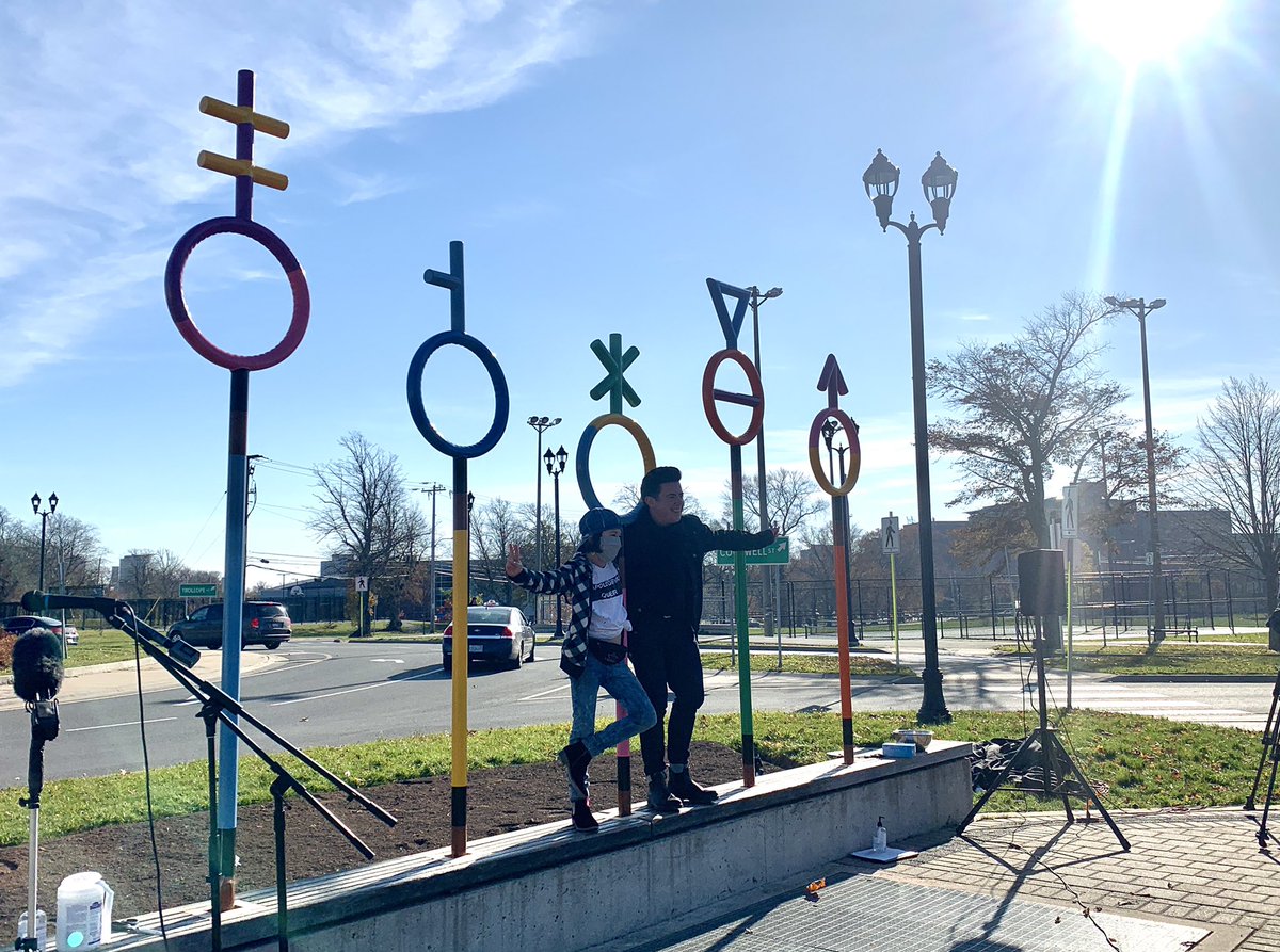 a new LGBTQ2+ art installation was unveiled today at the Halifax Common.

it’s titled “Chosen Family” and was created by artist <a href="/margotdurling/">Margot Durling</a>.

<a href="/hfxgov/">hfxgov</a> <a href="/YouthProject_NS/">🏳️‍🌈The Youth Project🏳️‍🌈</a>