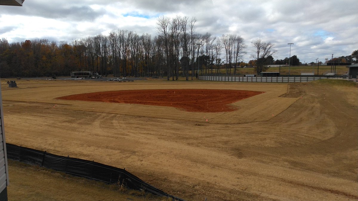 Field 4 irrigation, clay &amp; grass has been installed #TriTurf