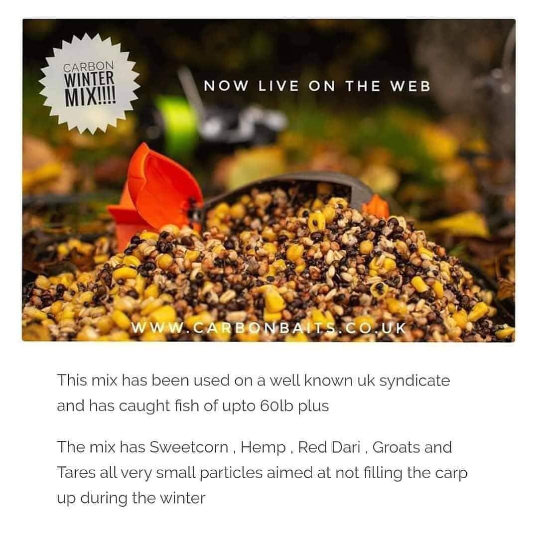 CarbonBaits's tweet photo. 💥💥Carbon Winter Mix💥💥

Our new Winter mix has been putting some good results on the bank for the lads who have been giving it a test

This mix has been used on a well known uk syndicate &amp; has caught fish of upto 60lb+

The mix has Sweetcorn, Hemp, Red Dari, Groats &amp; Tares https://t.co/BSRbYn4C7H