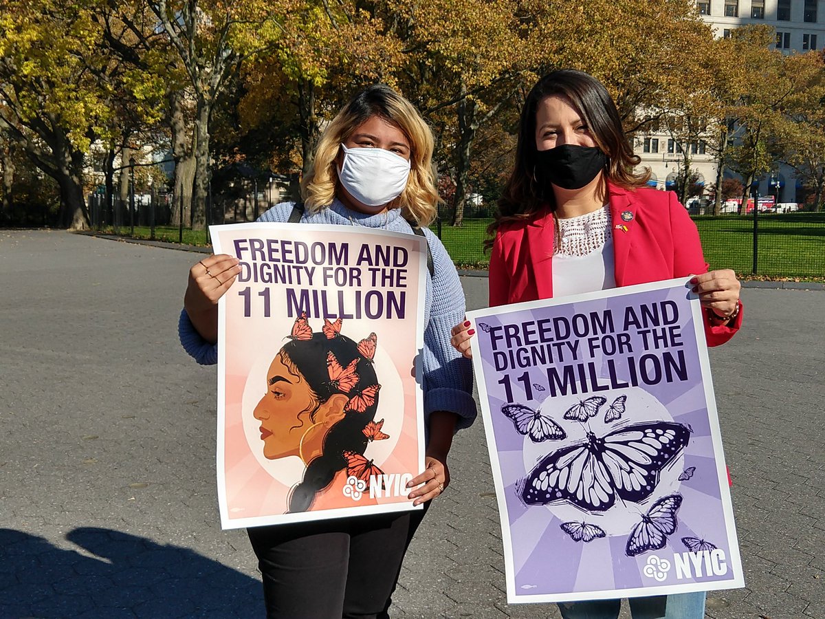 thenyic's tweet photo. @CatalinaCruzNY & #DACQ recipient Diana said that they are watching communities struggle in East Elmhurst, Queens, which is hardest hit by #COVID19. It's time for our nation to recognize the contributions of immigrants and do more to protect & empower them. #DACA https://t.co/QiwxxIygUu