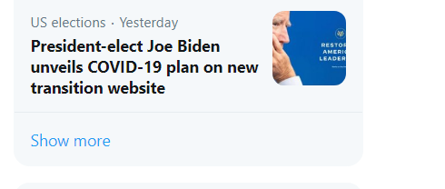 Hey, @Twitter! Biden is NOT 'president-elect'. NOT ONE state has certified their results. Under your own terms of service, you are spreading election misinformation