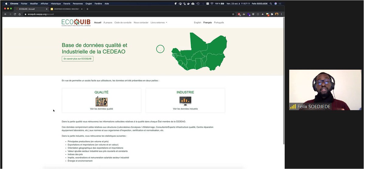 wacqip's tweet photo. #ECOQUIB meeting coming up 11 Nov. 2020- @WACOMP_ECOWAS #WACQIP_ @UNIDO_QI plans to organize an upgrading workshop for National Focal Points on the @ecowas_cedeao #quality & industry #database (ECOQUIB) to improve its functionality & update it with data on priority #valuechains https://t.co/r6aJqw4pNE