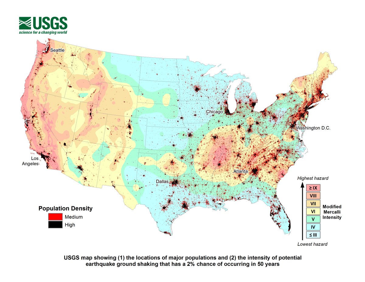 If little quakes are the main culprit of strong shaking, does this mean that there is more hazard than we thought? NOPE. The USGS National Seismic Hazard Map and building codes are based on the total possible shaking from all quakes from all magnitudes.